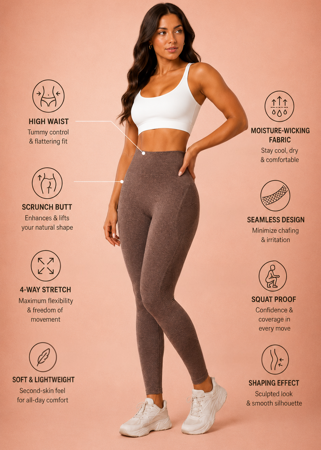 High-Waist Seamless Sculpting Leggings
