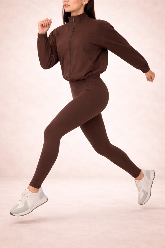 Women’s Performance 2-Piece Set – Zip-Up Jacket & High-Rise Sculpt Leggings