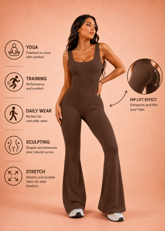 Flared Active Jumpsuit