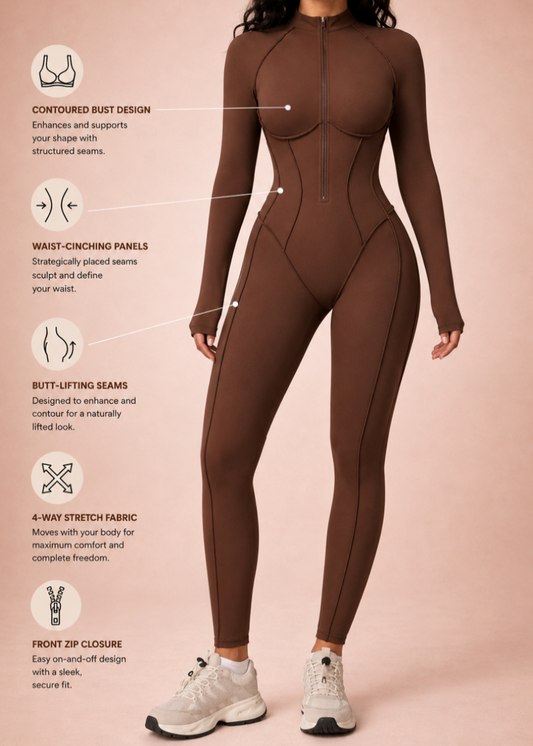Long Sleeve Sculpting Jumpsuit