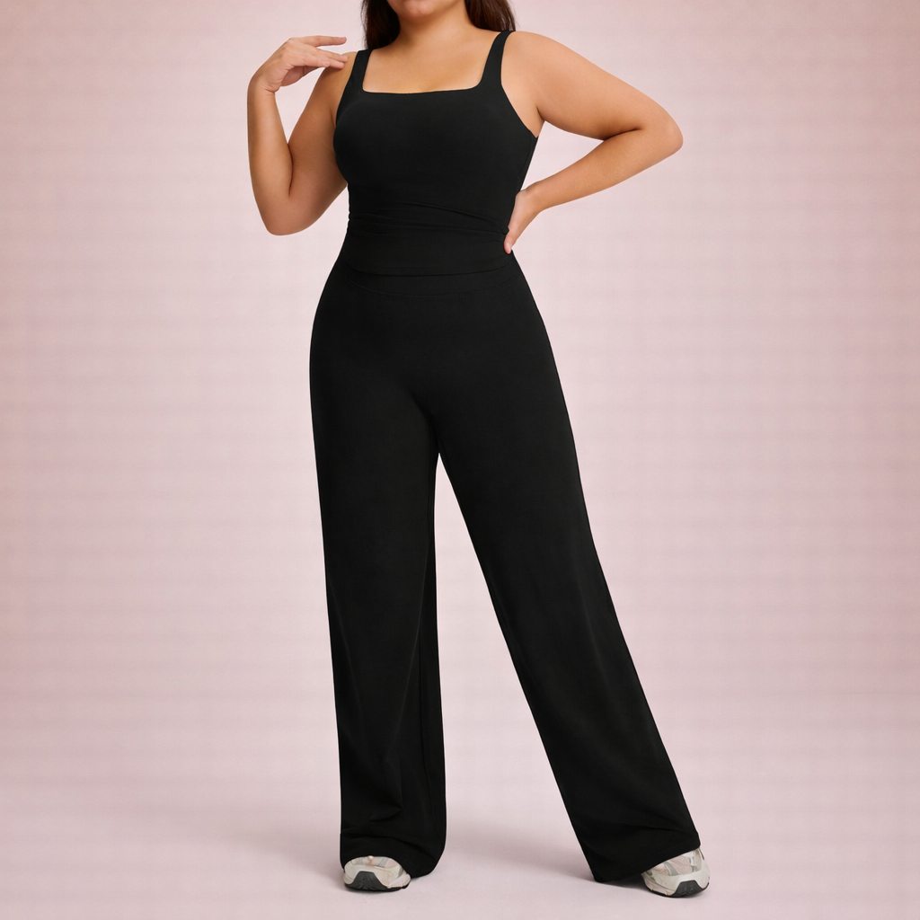 Sculpt Yoga Set – 2 Piece Square Neck & High-Waist Shaping Set
