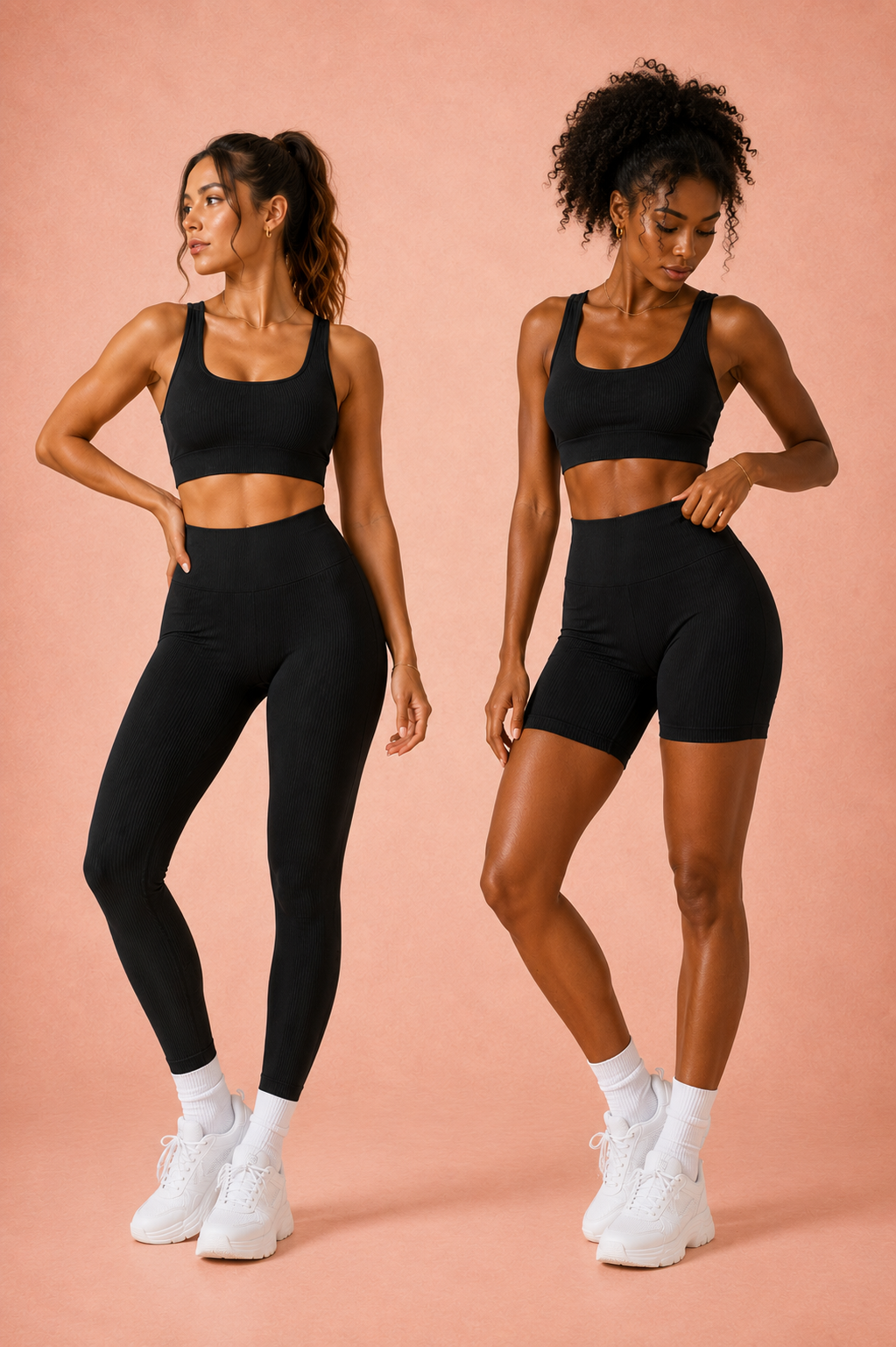 Ribbed 3-Piece Activewear Set