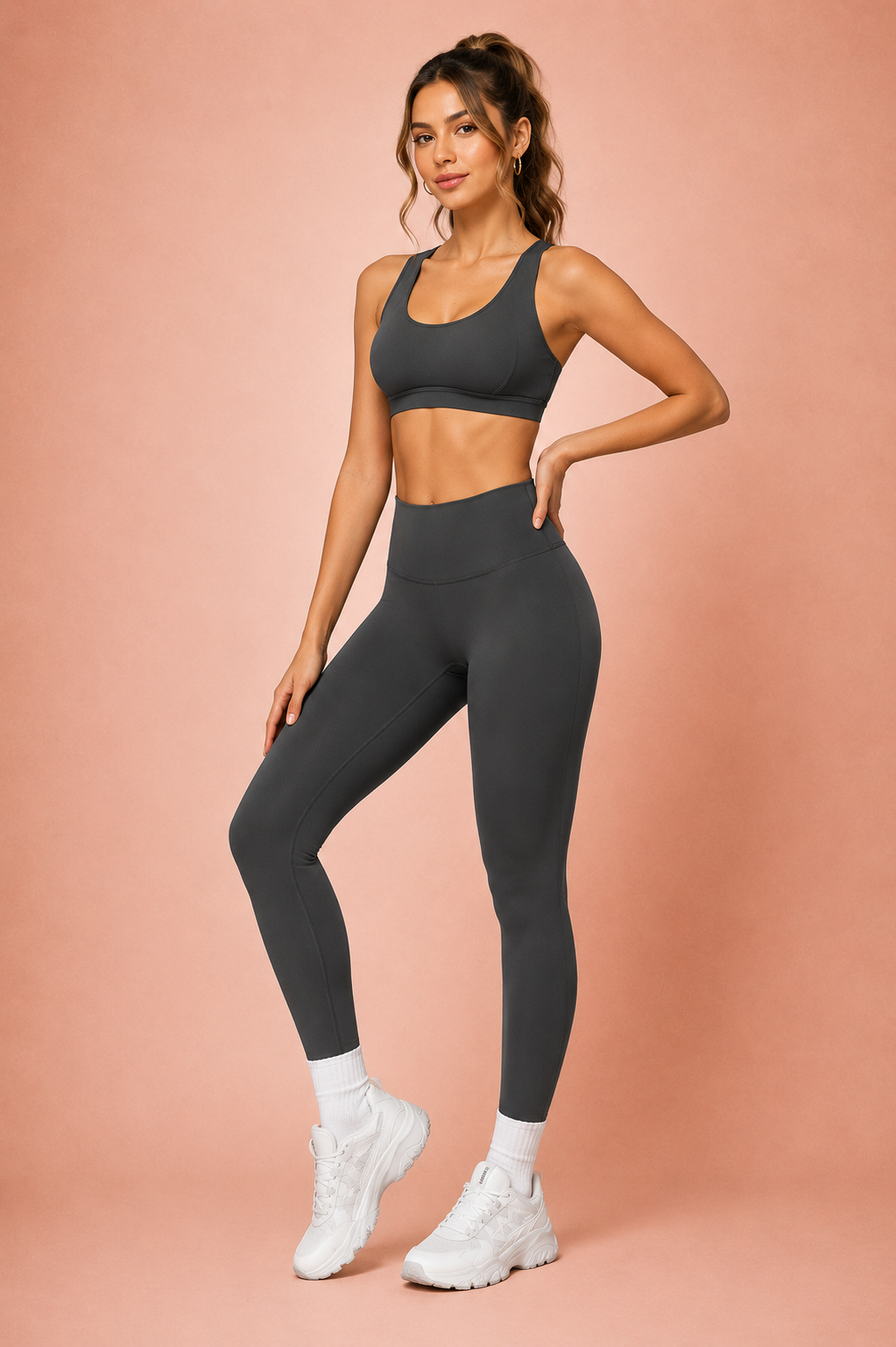 SculptFit 3-Piece Active Set – Beauty Back Sports Bra, Sculpt Leggings & Zip Jacket