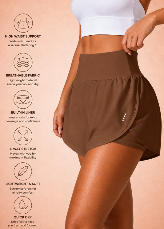 Women’s Athletic Running Shorts with Inner Liner