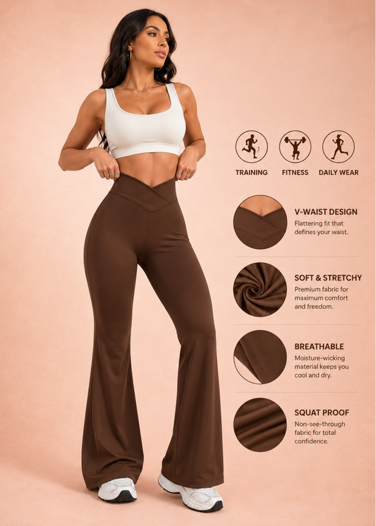 High-Waisted Flared Leggings