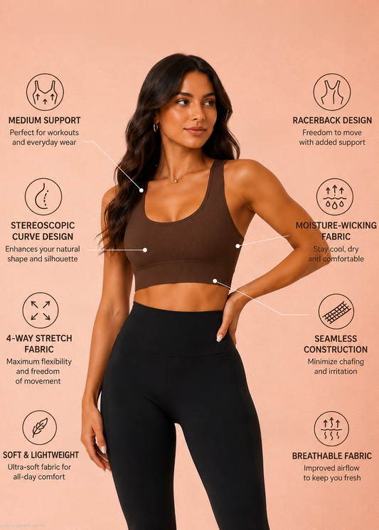 Seamless Racerback Sports Bra   